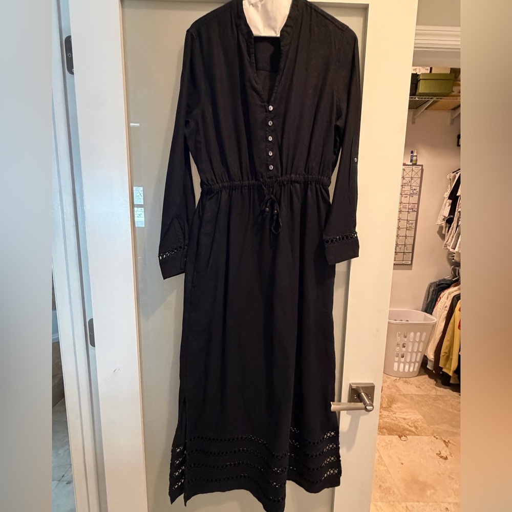 Tahari Black Long Sleeve Dress